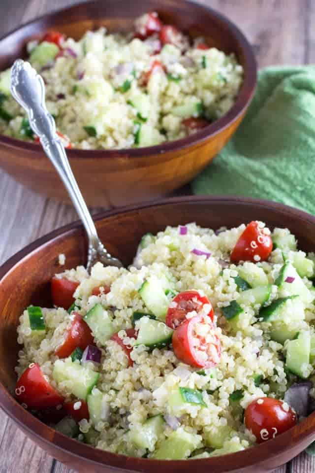 Mediterranean Quinoa Salad Recipe Gluten Free! • Dishing Delish