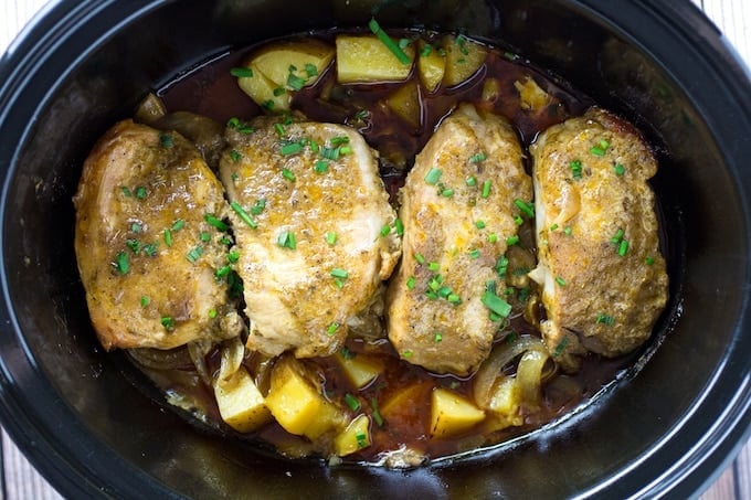 slow cooker pork chops