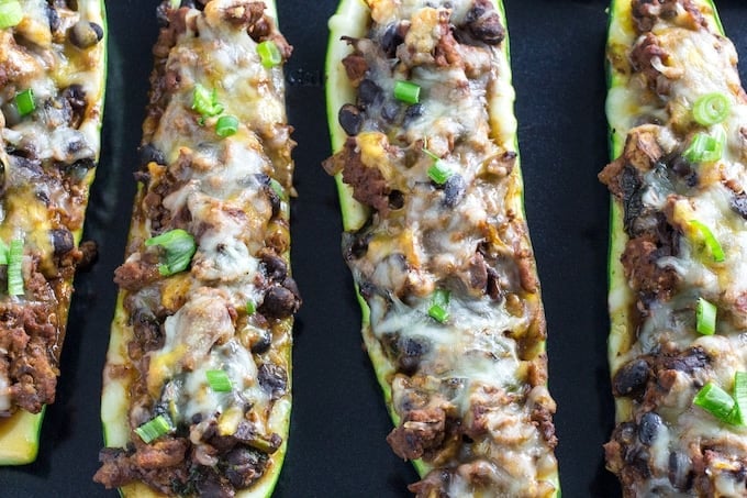 taco zucchini boats