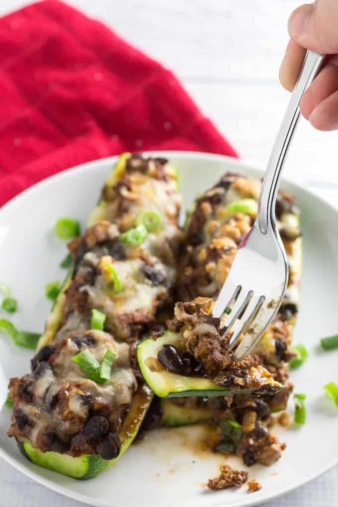 taco zucchini boats