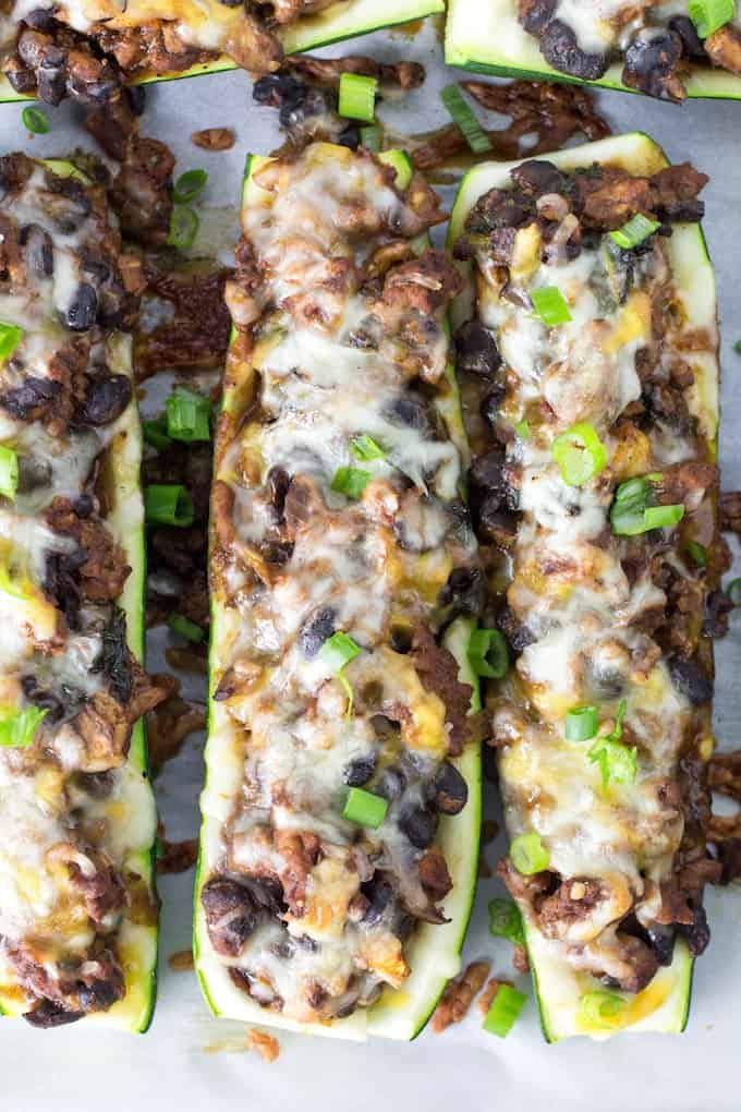 taco zucchini boats