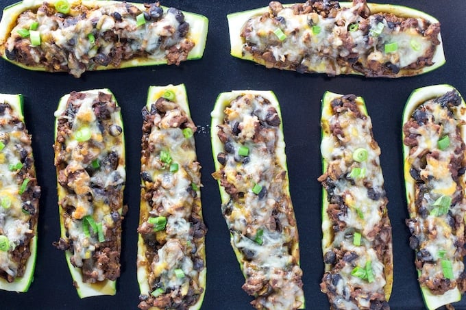 taco zucchini boats