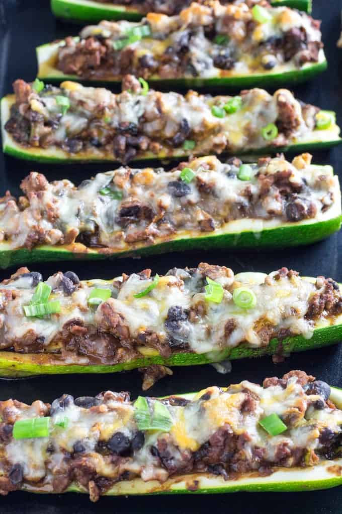 taco zucchini boats