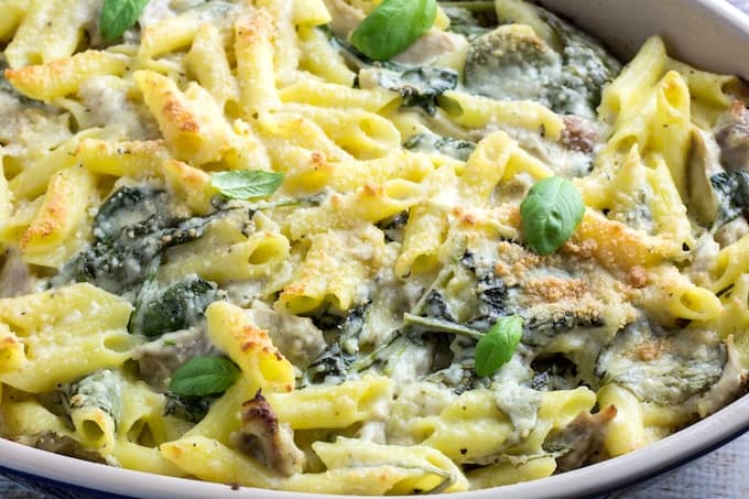 chicken spinach alfredo