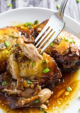 Slow cooker honey garlic chicken thighs-2