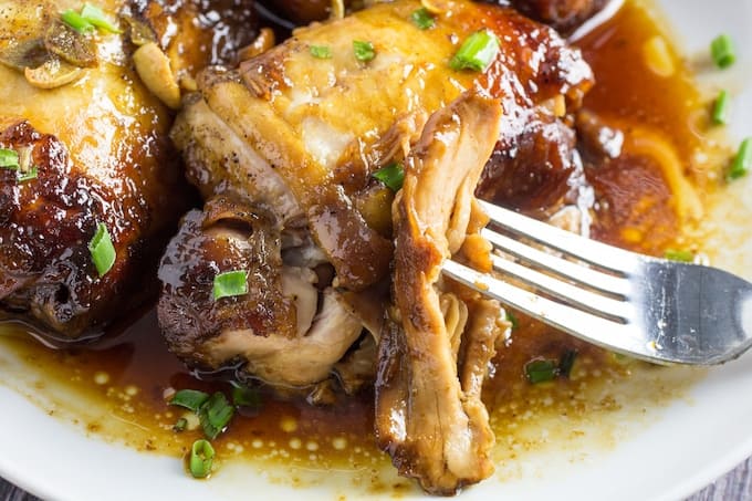 Slow cooker honey garlic chicken recipe