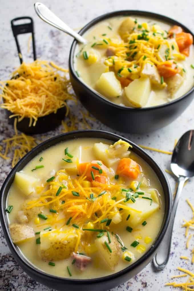 ham potato corn chowder