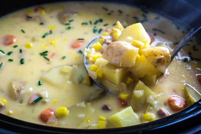 slow cooker corn chowder