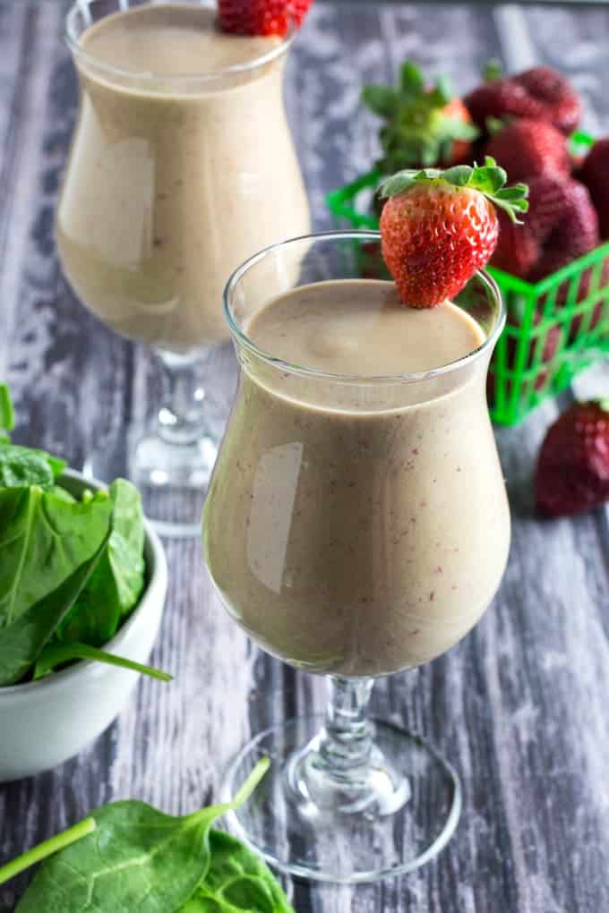 strawberry spinach smoothie3 Dishing Delish