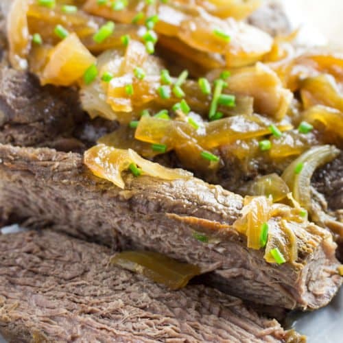 Easy London Broil Crock Pot Recipe • Dishing Delish