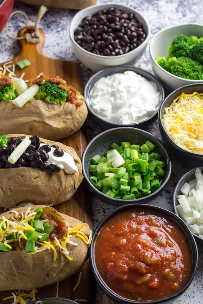 Baked Potato Bar Ideas Entertaining On A Budget Dishing Delish