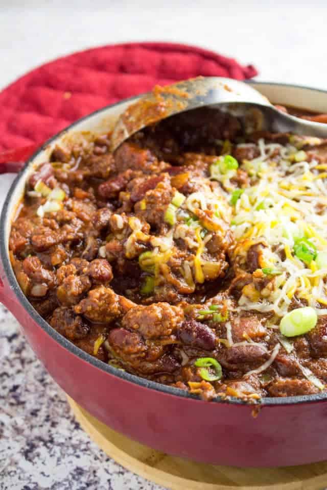 Dutch Oven Chili Recipe Gluten Free! • Dishing Delish