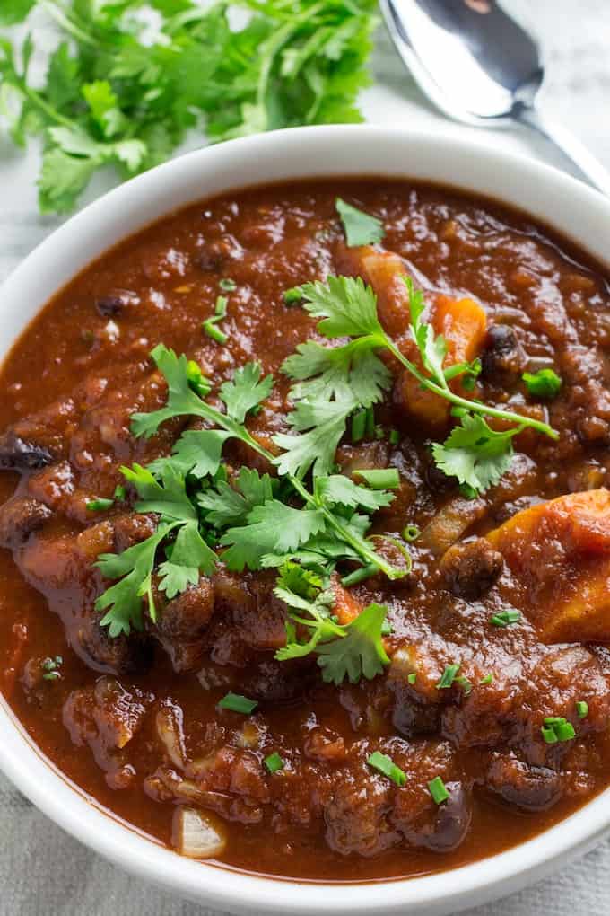 Sweet potato black bean chili