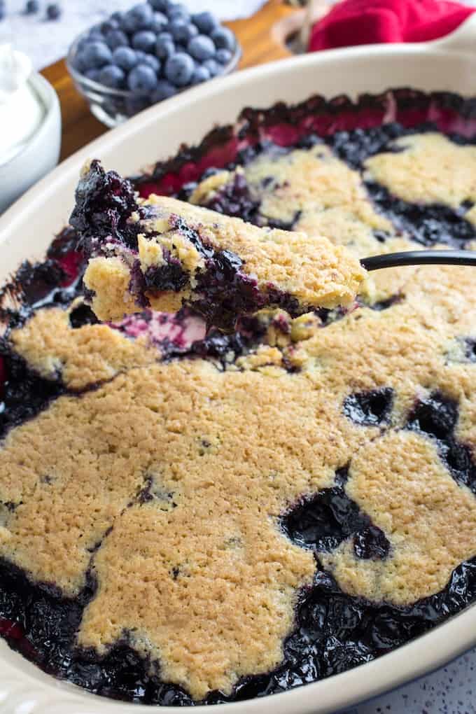 blueberry cobbler with frozen blueberries