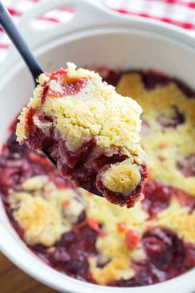 Easy Strawberry Cobbler Recipe (Gluten Free!) • Dishing Delish