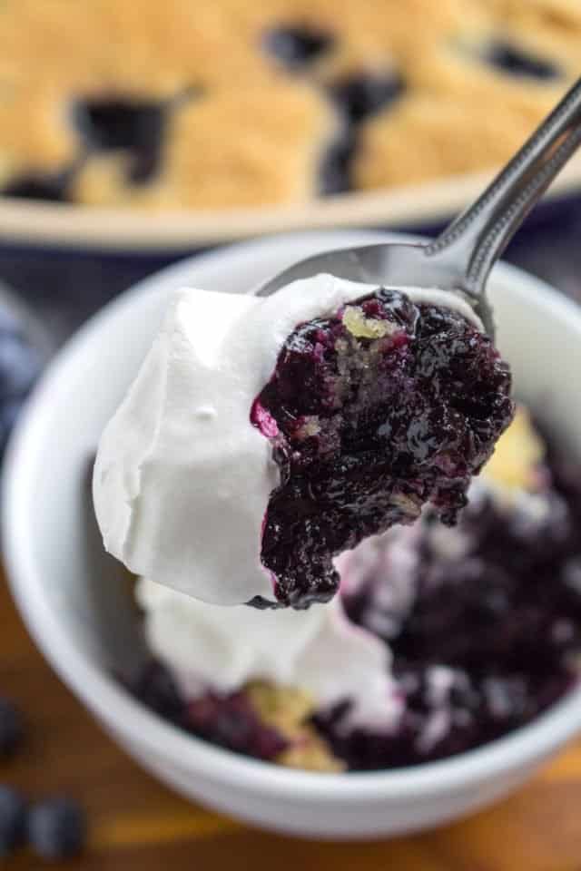 Gluten Free Blueberry Cobbler Recipe • Dishing Delish