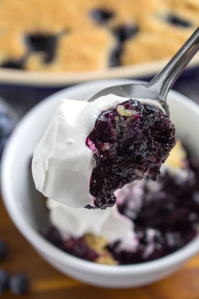 gluten free blueberry cobbler