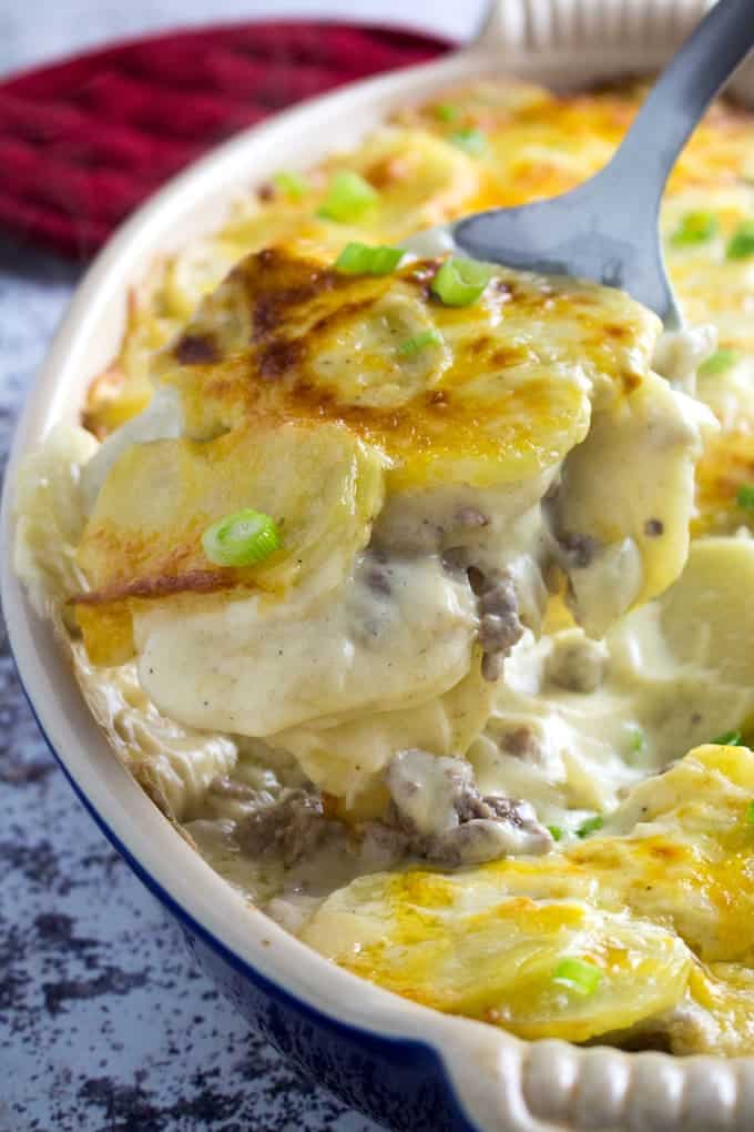 ground beef and potato casserole