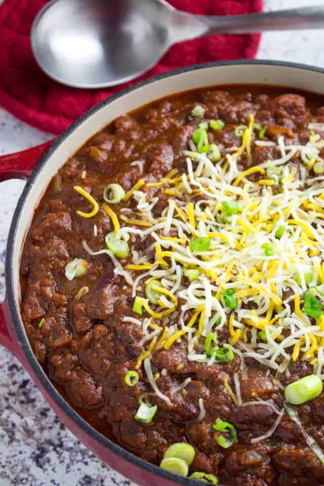 Dutch Oven Chili Recipe Gluten Free! • Dishing Delish