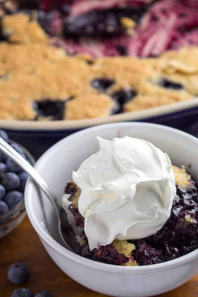Dishing Delish's Gluten Free Blueberry Cobbler