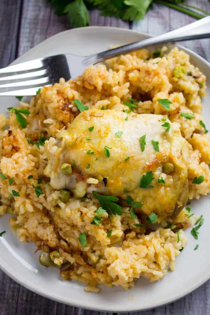 Instant Pot Chicken and Rice • Dishing Delish