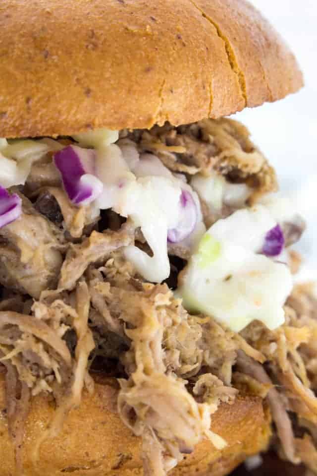 Moonshine Crock Pot Pulled Pork • Dishing Delish