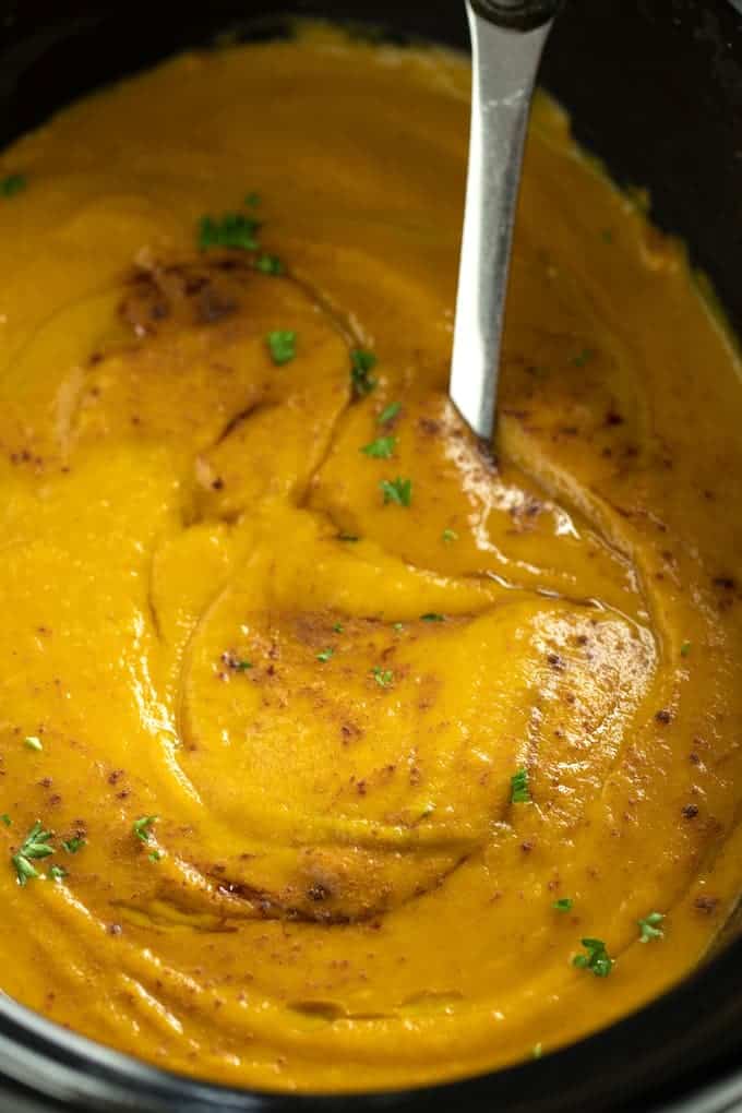 slow cooker sweet potato soup