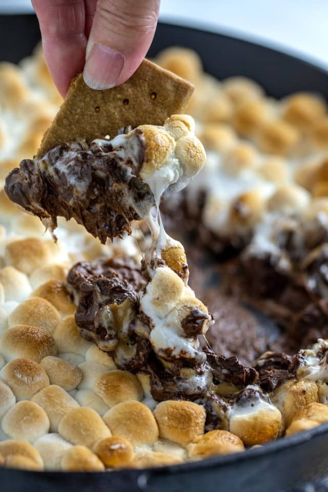 Peanut Butter S'Mores Dip Recipe • Dishing Delish