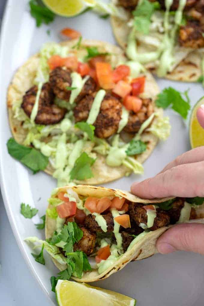 blackened shrimp tacos