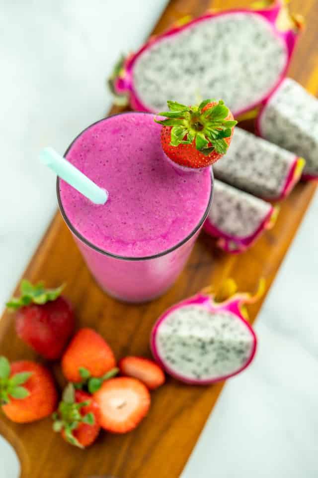 Dragon Fruit Smoothie • Dishing Delish
