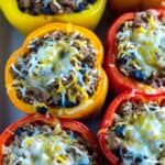 ground turkey stuffed peppers