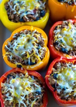 ground turkey stuffed peppers