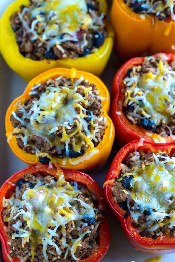 ground turkey stuffed peppers