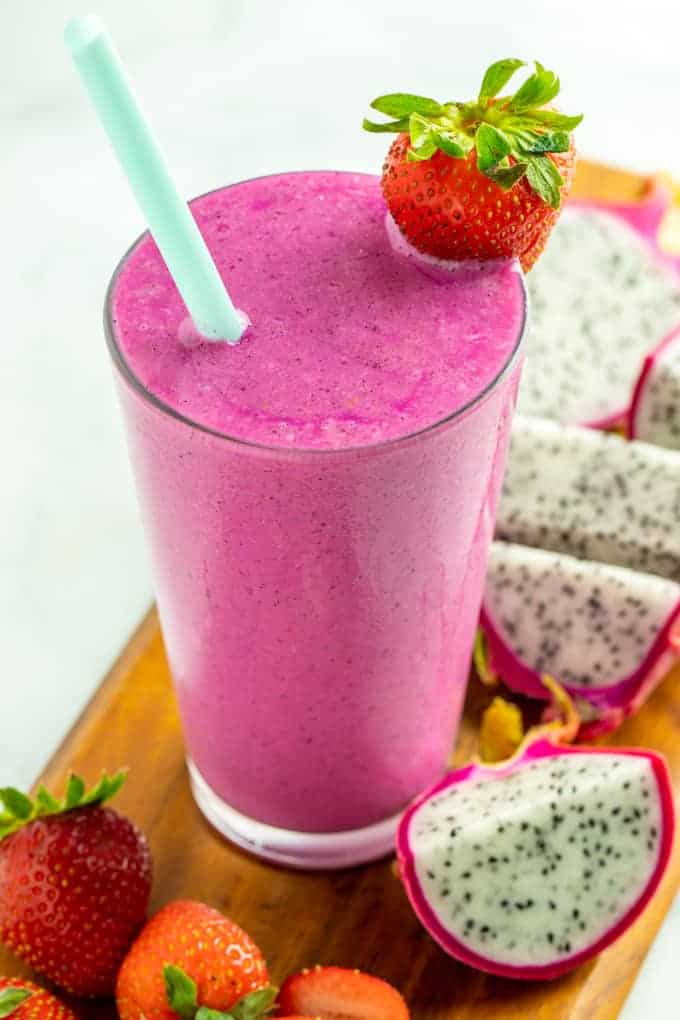 Dragon Fruit Smoothie • Dishing Delish