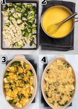step by step photos for broccoli cauliflower casserole