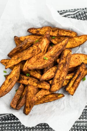 Air Fryer Sweet Potato Wedges • Dishing Delish