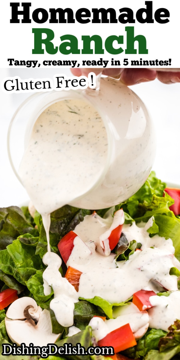 Gluten Free Buttermilk Ranch Dressing • Dishing Delish