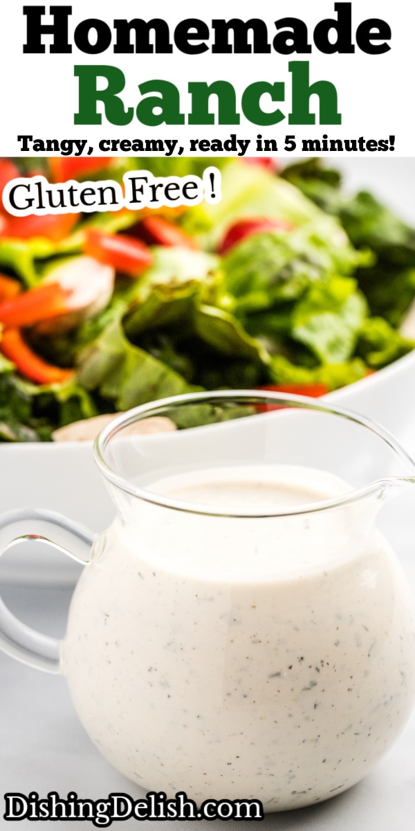 Gluten Free Buttermilk Ranch Dressing • Dishing Delish