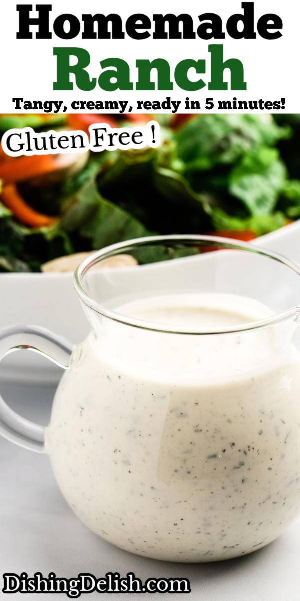 Gluten Free Buttermilk Ranch Dressing • Dishing Delish