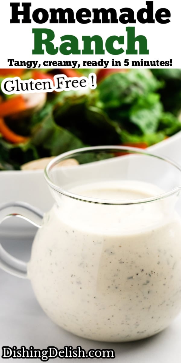Gluten Free Buttermilk Ranch Dressing • Dishing Delish