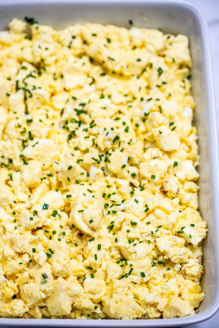 Baked Scrambled Eggs • Dishing Delish