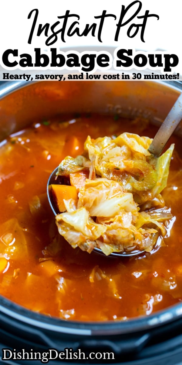 Instant Pot Cabbage Soup • Dishing Delish