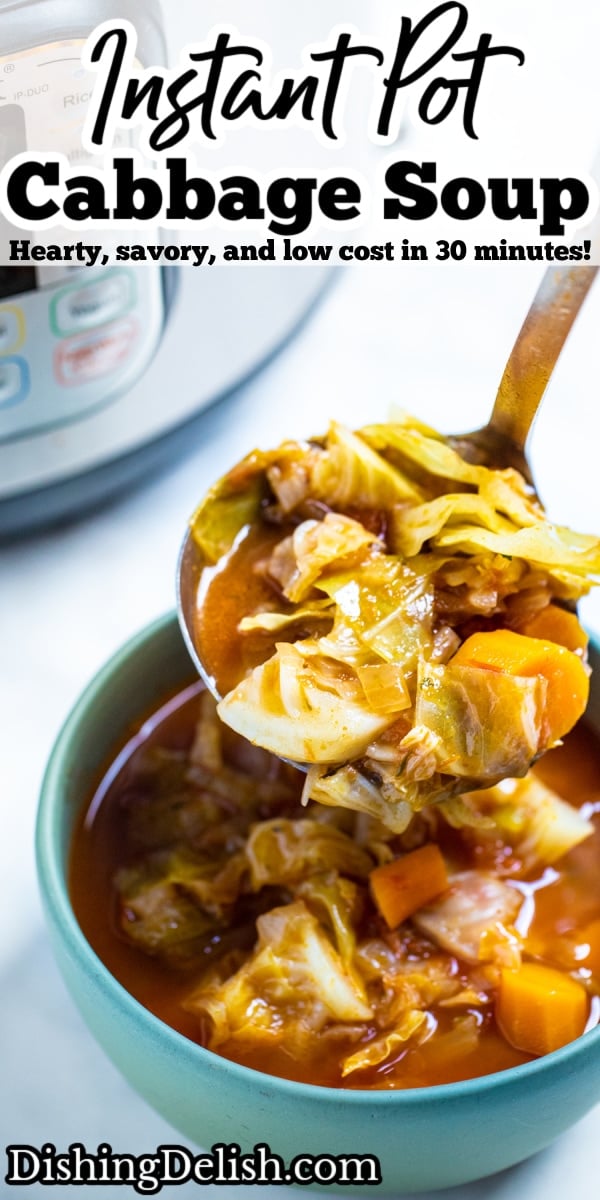 Instant Pot Cabbage Soup • Dishing Delish