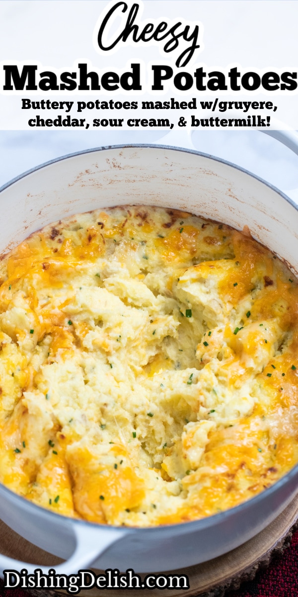 Cheesy Mashed Potatoes • Dishing Delish