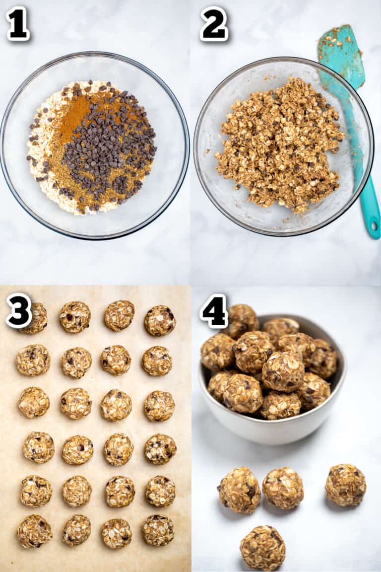 Peanut Butter Oat Balls • Dishing Delish