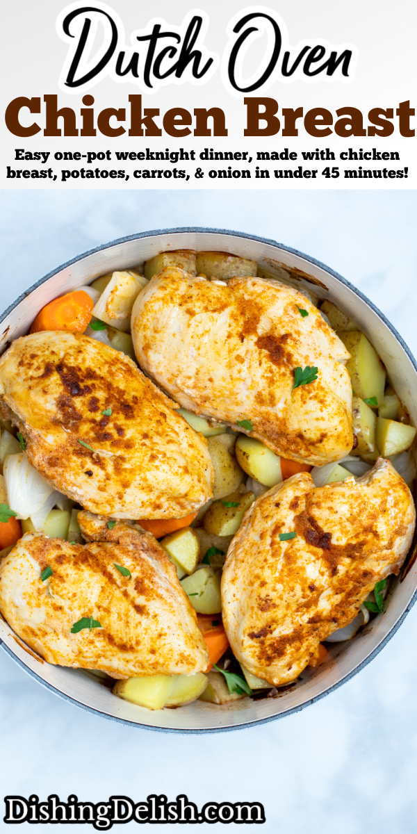 Dutch Oven Chicken Breast With Potatoes • Dishing Delish