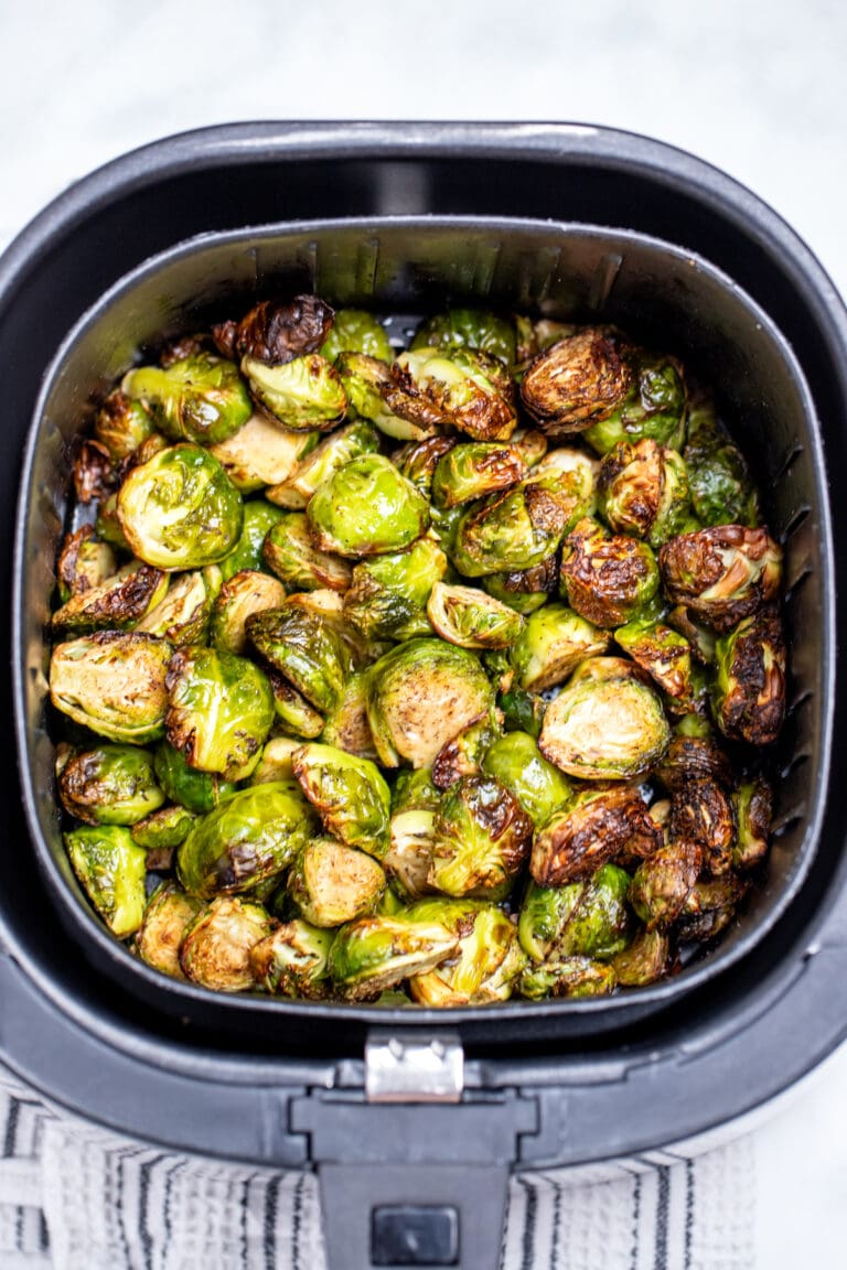 Air Fryer Brussels Sprouts • Dishing Delish