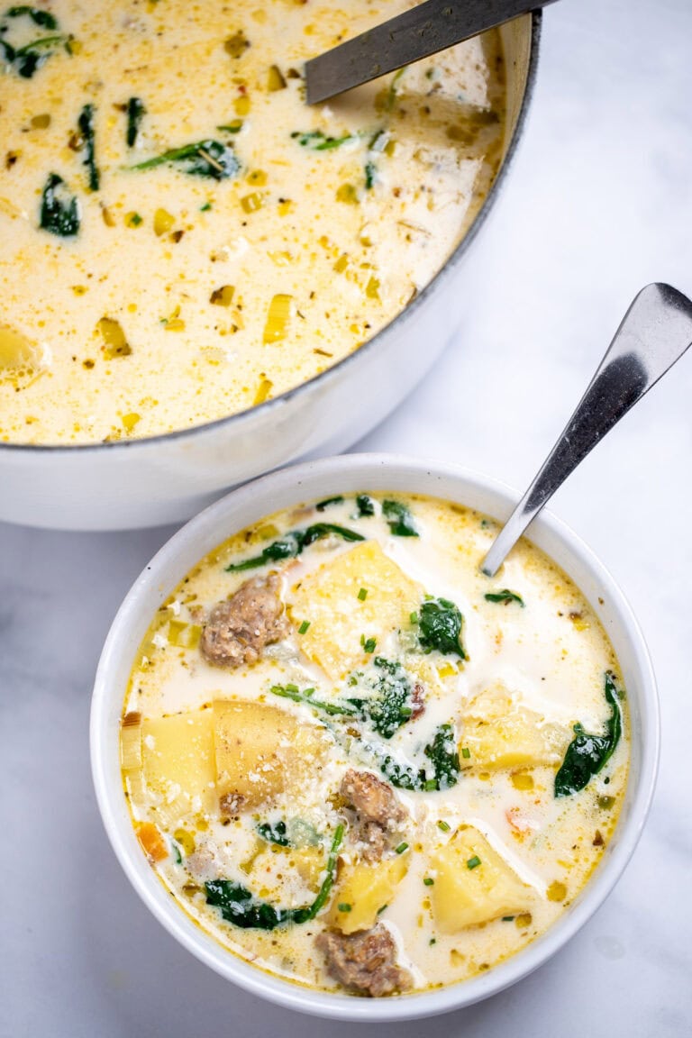 Sausage and Potato Soup • Dishing Delish