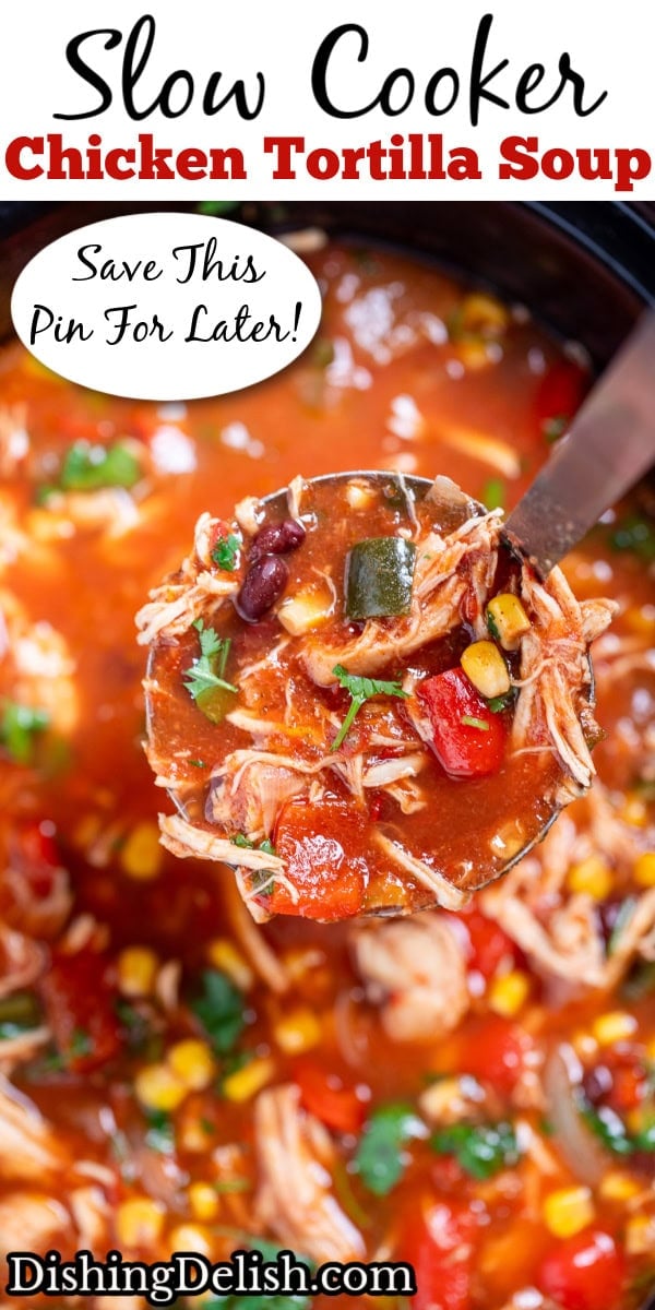 Slow Cooker Chicken Tortilla Soup • Dishing Delish Slow Cooker Chicken Tortilla Soup • Dishing Delish